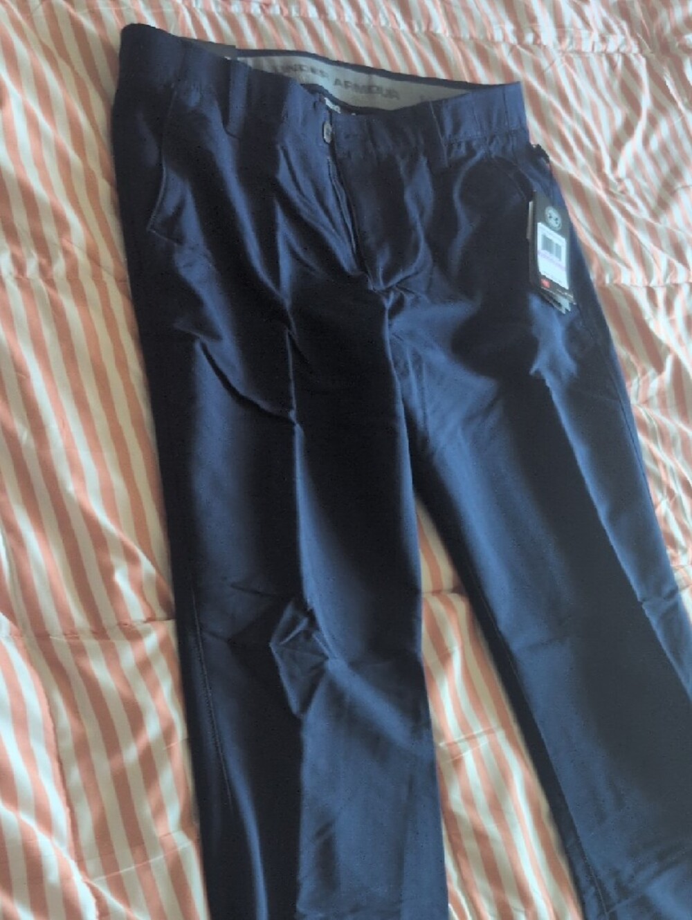 Under Armour Navy Tapered Athletic Golf Pants - Picture 5 of 9